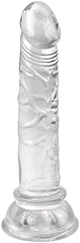 Consolador de silicona realista, material suave para la vagina del clítoris y la estimulación anal con fuerte ventosa para jugar con manos libres,