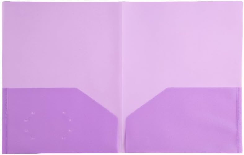 Filexec Carpeta ligera de dos bolsillos, varios colores (50043-3120), paquete de 12