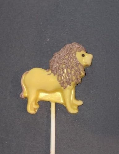 Molde de paleta de caramelo de chocolate de safari africano de león