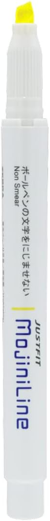 Zebra Pen Mojini 70250 – Marcador de resaltador amarillo, punta de cincel flexible, tinta amarilla, paquete de 12 unidades