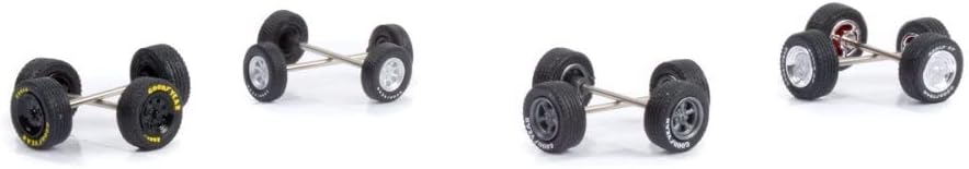 Auto Body Shop Goodyear Juego de neumáticos de goma Greenlight 16110B – Accesorio fundido a presión a escala 164