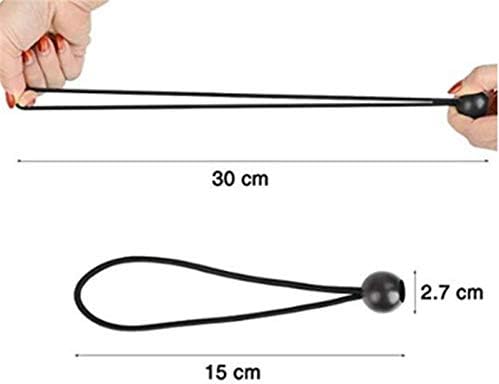 Paquete de 30 cuerdas elásticas de lona de alta calidad de 6 pulgadas  Correa de amarre resistente a la intemperie para campamento, tiendas de