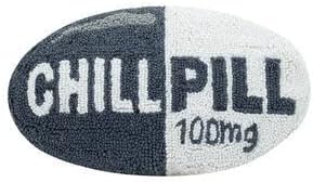 Peking Handicraft – Almohada Chill Pill de 9 x 16 pulgadas (gris oscuro) – 30HRS1964FC16OB