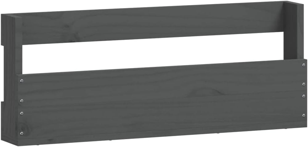Zapateros de pared 2 piezas Gris 23.2×3.5×9.1 in Madera maciza Pino