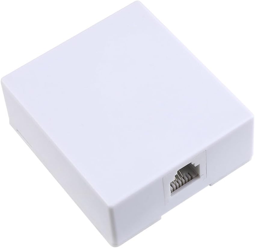 Skywalker Conector de teléfono modular de montaje en superficie (blanco)