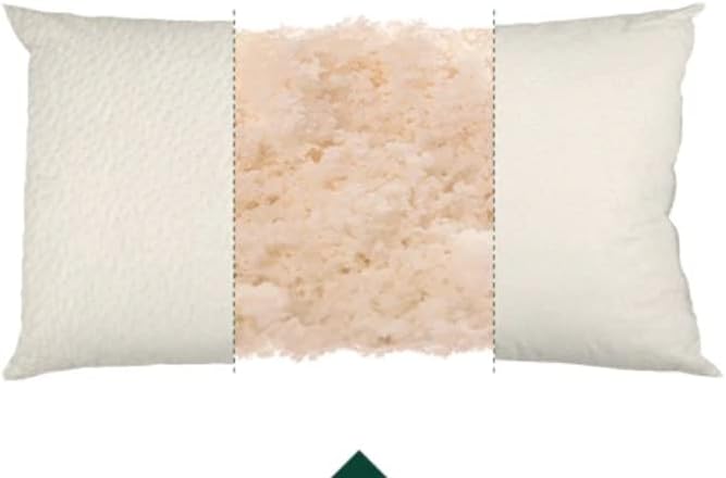 The Pillow Shredded Latex  Comodidad de lujo  Funda de algodón orgánico  Látex Dunlop orgánico certificado por GOLS  5 años de garantía  Fabricado