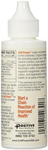 Cell Power Gotas de oxígeno (2 onzas) – Suplemento dietético de oxígeno líquido enriquecido con remolacha, uvas y proteína vegetal – Gotas de