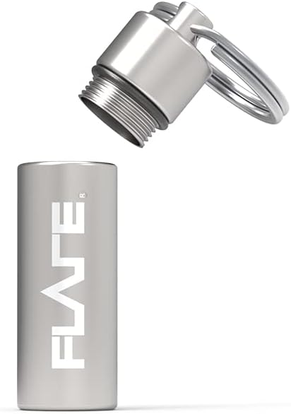 Flare Audio Capsule Silver – Llavero resistente de aluminio ligero, resistente al agua
