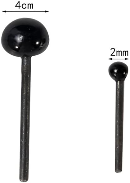 UUYYEO 200 piezas de pequeños ojos de cristal mini ojos negros artesanales muñeca ojos títeres juguete ojos para lana fieltro manualidades 0.157 in