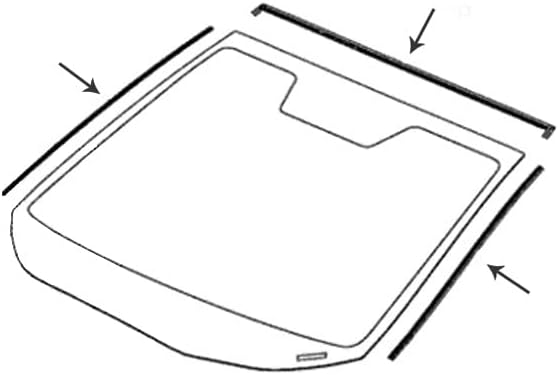 Repuesto de ajuste directo, moldura para parabrisas delantero para Honda Civic de 4 puertas 2016 a – 2022, reemplaza #73125-TBA-A01  73150-TBA-A01.