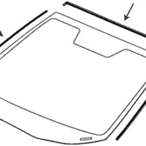Repuesto de ajuste directo, moldura para parabrisas delantero para Honda Civic de 4 puertas 2016 a – 2022, reemplaza #73125-TBA-A01  73150-TBA-A01. Repuesto de ajuste directo, moldura para parabrisas delantero para Honda Civic de 4 puertas 2016 a – 2022, reemplaza #73125-TBA-A01  73150-TBA-A01.