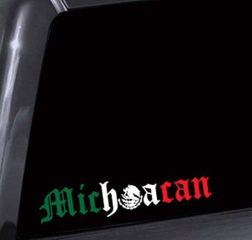 MICHOACAN 3 COLOR Mexico Flag Estados Emblema Decal for Car Truck SUV Window USA Stickers Mexico MICH Michoacan (40″)