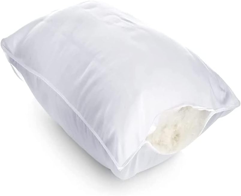 East Coast Bedding Funda de almohada vacía sin relleno, 100 % algodón, solo se utiliza para relleno de plumón a granel para tapicería, bricolaje,