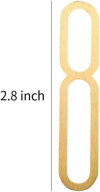 Números de casa de latón de 2.8 pulgadas, números de puerta modernos, buzón de correo, patio, oficina, hotel, número de señalización, números de