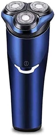 KouRy Maquinilla de afeitar eléctrica multifuncional, afeitadora eléctrica azul para hombres húmeda e impermeable, maquinilla de afeitar eléctrica