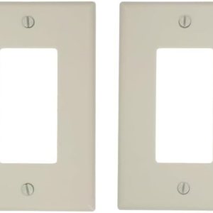 Leviton 80609-T – Placa decorativa GFCI para pared, 2 ventanas, almendra clara (paquete de 2) Leviton 80609-T – Placa decorativa GFCI para pared, 2 ventanas, almendra clara (paquete de 2)