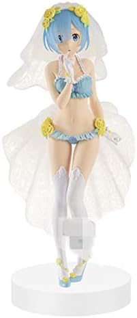 Kpptyd Nuevo Movable 22CM Rem Re Life in A Different World from Zero Vestido de novia Bikini Escala Figura de acción PVC Hermosa Chica de Pie
