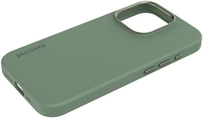 DECODED Funda de silicona para Apple iPhone 15 Pro Max (6.7 pulgadas), revestimiento suave al tacto premium, funda protectora y a prueba de golpes,