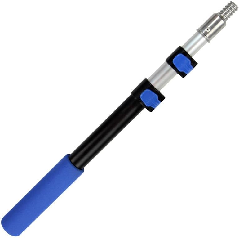 Craftec Poste telescópico de aluminio de 1.5 a 3 pies con abrazaderas de deslizamiento rápido, poste de rodillo de pintura, poste multiusos, poste