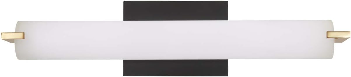 George Kovacs P5044-CLHG-L Tubo LED Luz de baño en carbónoro miel, 20 vatios, 92CRI, 3000K CCT, 1344 lúmenes, regulable