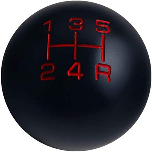 DEWHEL NegroRojo 5 Velocidad Manual Vintage Shift Knob 5Rdr M12 X 1.75 Aluminio K05