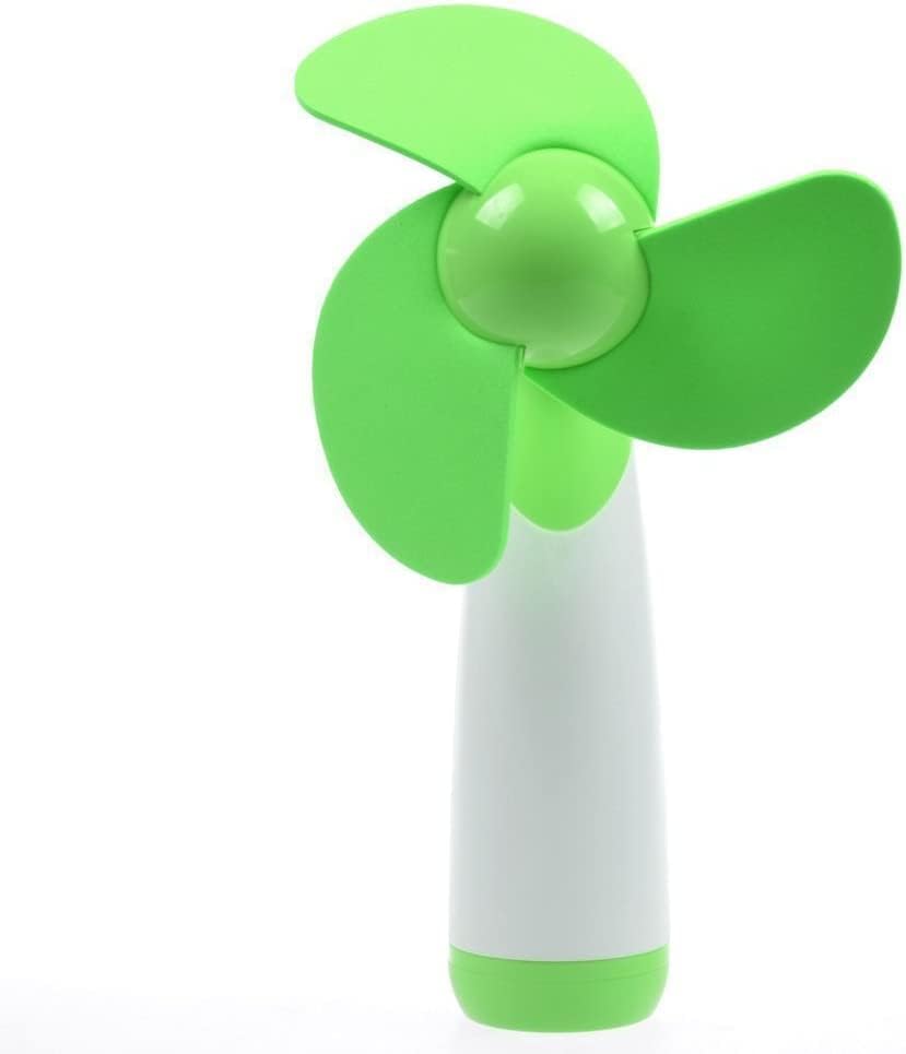 JDYYICZ Mini ventilador de mano, batería de ventilador personal, cuchillas de espuma suave para el hogar y viajes (verde, 1 unidad)