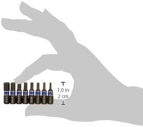 Irwin Tools Performance Series Juego de puntas, varios colores Hex, 1 pulgada de Longitud, 8 unidades de impacto (1902388)
