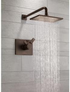 Delta Faucet Vero Serie 17T T17T253-SS – Kit de molduras de ducha de doble función con cabezal de ducha de lluvia de un solo rociador, acero