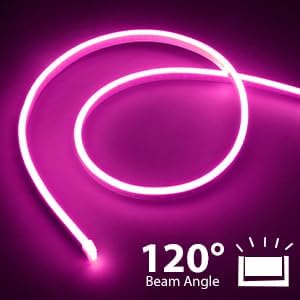 GUPUP Tira de luces de neón con kit de fuente de alimentación y adaptador de cargador de luces LED, tira de luces LED de 16.4 pies para dormitorio y
