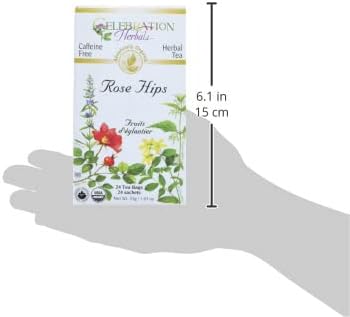 CELEBRATION HERBALS Rose HIPS Tea Organic 24 Bolsa, 0.02 libras