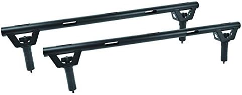 Rieles de cama Cruiser para Polaris Ranger XP 900  XP 1000 tamaño matrimonial – Revestimiento de acero negro – 4 anclajes giratorios incluidos –