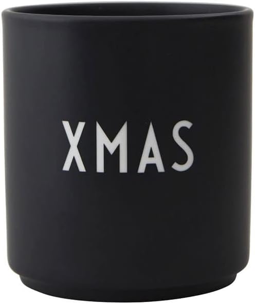 Design Letters Favourite Cup – Taza de café de cerámica de 11 onzas, diseño de taza de café en Dinamarca, taza de té con palabras grabadas, taza de