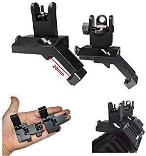 45 Degree Offset Flip Up Sight Low Profile Design Rapid Transition Front and Rear flip up Sights s-i-g-h-t with 3 and 5 Pieces Slot