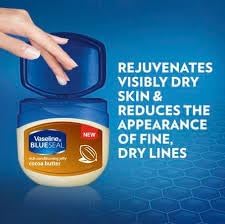 Vaseline 1 jalea acondicionadora rica en manteca de cacao Blueseal, 1.7 fl oz
