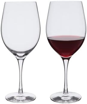 Copas de vino blanco (juego de 2, 19 onzas), vasos modernos y únicos, juegos de cristalería transparente, también para beber vino tinto, vasos
