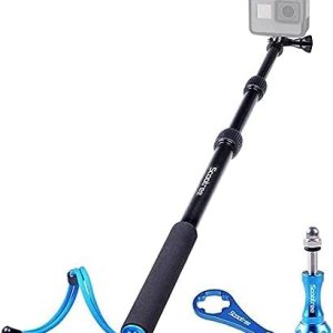 Smatree SmaPole S1 – Barra telescópica de mano de aleación de aluminio compatible con GoPro Hero121110987654321 y Hero Max, sesión de héroe (15.8 Smatree SmaPole S1 – Barra telescópica de mano de aleación de aluminio compatible con GoPro Hero121110987654321 y Hero Max, sesión de héroe (15.8