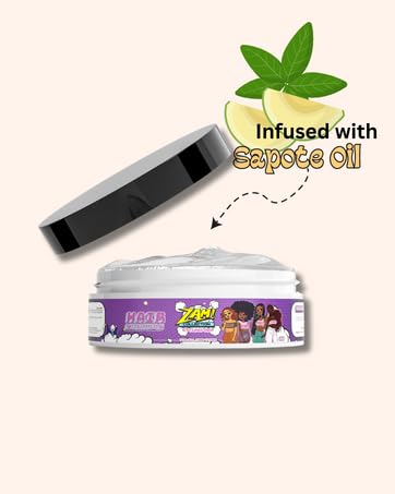 HairNimation The ZAM Effect! Gel de peinado para definición de rizos infundido con jugo de aloe vera y aceite de zapote, para todo el cabello, 8.5