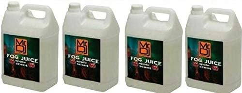Paquete con 4 artículos Líquido de jugo de niebla de MR DJ para zumo de nieblahumomáquina de recarga de líquido a base de agua
