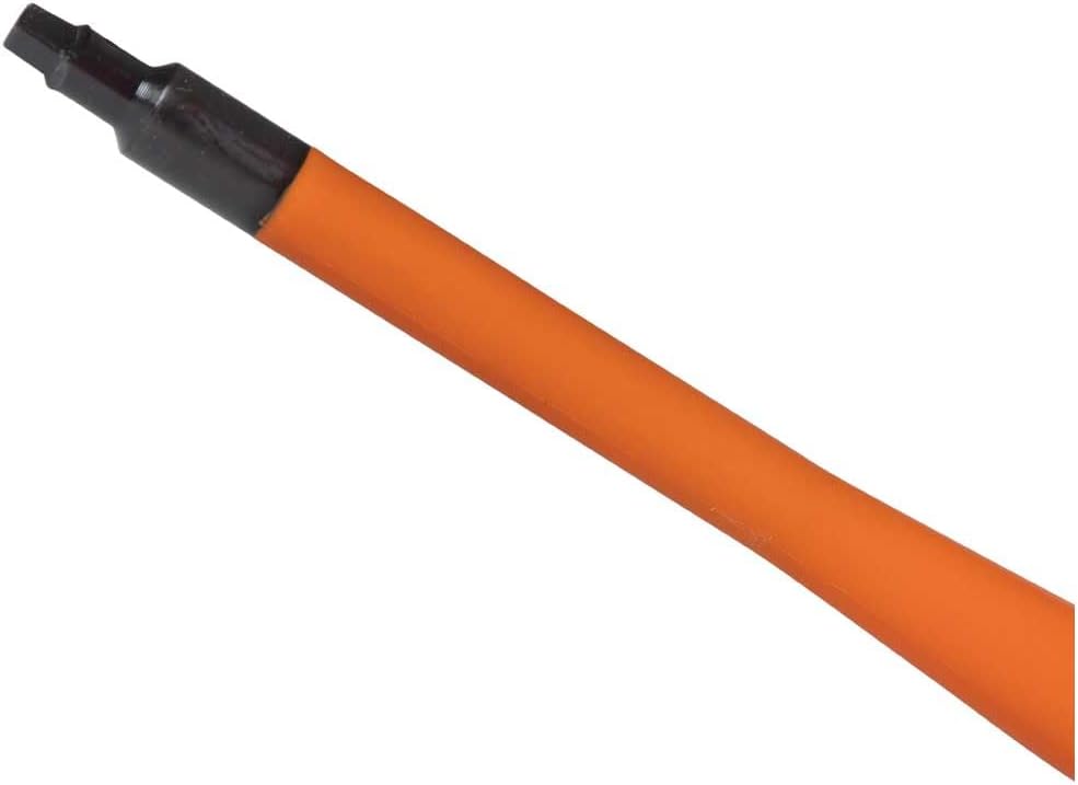Klein Tools 6984INS – Destornillador aislante, punta de perfil delgada de 1000 V, cuadrado #1 con vástago de 4 pulgadas, mango de agarre acolchado