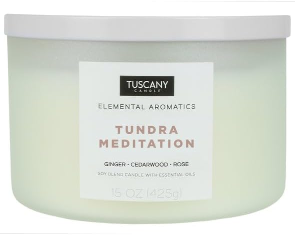 Tuscany Candle Elemental Aromatics – Vela perfumada, meditación Tundra, 15 onzas