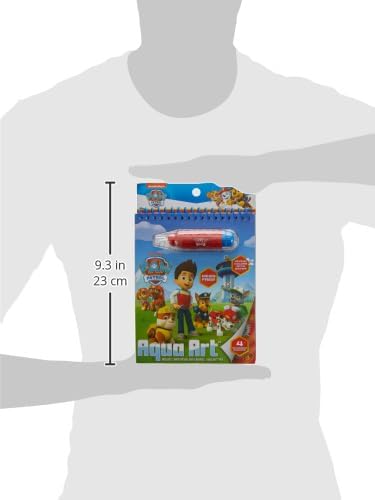 Paw Patrol Aqua Art, incluye 4 páginas reutilizables de arte acuático y bolígrafo de agua, libro de colores con agua, libro de actividades de