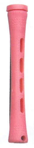 Diane Varillas largas de onda fría con bandas de goma para rizar el cabello y peinar la permanente, color rosa, DCW6, 3 docenas (36 piezas)