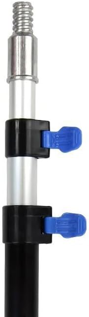 Craftec Poste telescópico de aluminio de 1.5 a 3 pies con abrazaderas de deslizamiento rápido, poste de rodillo de pintura, poste multiusos, poste