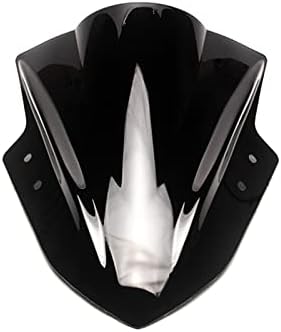 GLoyer Motorcycle Windshield Compatible with Kawasaki Versys 650 Versys 1000 ER4N ER6N Motorbike Windscreens Windshield Wind Deflector Black Clear
