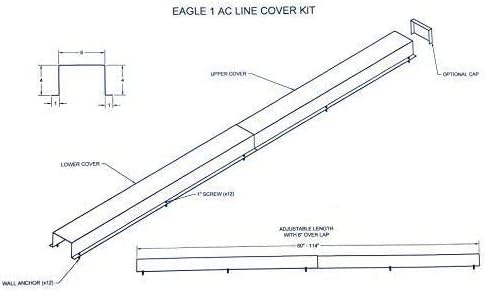EAGLE 1 Kit de cubierta metálica para mini split y aire acondicionado central y bomba de calor (varios tamaños y colores) (6 x 4, gris claro)