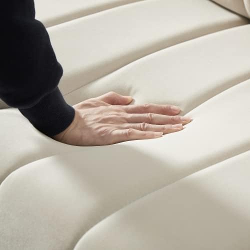 Sofá biplaza de terciopelo con 2 almohadas, sofá de tela con patas de metal para espacios pequeños, sofá modular suave de 2 asientos para sala de