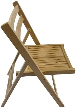Silla plegable de madera de listones, 4 piezas totalmente montadas, juego de sillas plegables para eventos, silla de boda, asiento de listones de
