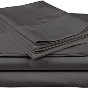 Quality Linen Juego de sábanas de 4 piezas, ropa de cama de lujo de algodón peinado de 400 hilos, lavable a máquina, tamaño matrimonial, ajuste de Quality Linen Juego de sábanas de 4 piezas, ropa de cama de lujo de algodón peinado de 400 hilos, lavable a máquina, tamaño matrimonial, ajuste de