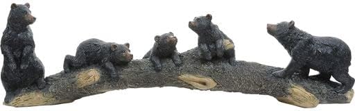 Escultura de cruce de oso de decoración de bosque negro