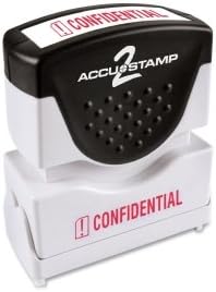 Cosco ACCUSTAMP – 2 sellos de obturador preentintados de mensaje de 1 color con protección Microban,
